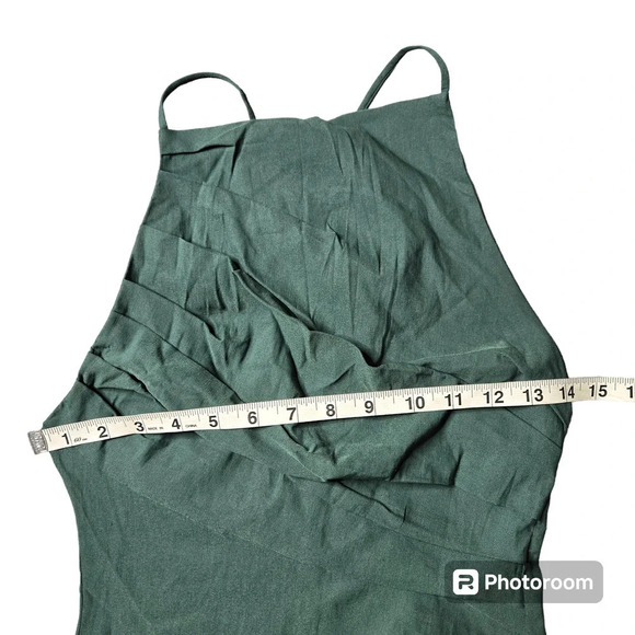 Zara Green High Neck Mini Dress - Picture 4 of 8